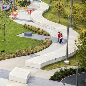 Nuevos Materiales de Construcción de Piedra, Jardinera de Cemento GRC con Asientos, Banco de Descanso para Plaza Exterior, para Centro Comercial - Product Image 2