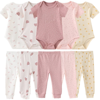 Grosir Siap Kirim 10-Piece Set Romper Bayi Seamless Katun Murni Celana AC Pakaian Anak