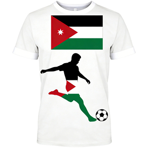 Camiseta Deportiva Personalizada con la Bandera de Jordania, Venta al Por Mayor de Fábrica, Entrega Rápida, Algodón y Poliéster Transpirable, Alta Calidad, para Eventos Deportivos y Electorales - Product Image 5