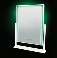 Miroir de salle de bain intelligent à écran tactile pour la maison, LED RGBW coloré avec éclairage LED