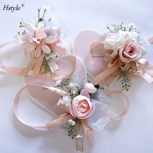 Pulsera Rosa Floral para dama de honor, accesorios para boda y graduación, accesorios HS476 - Product Image 3