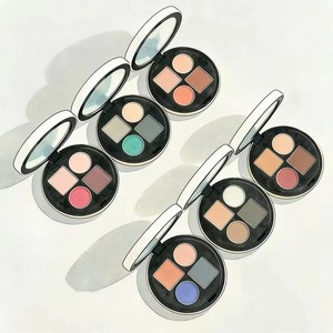 Paleta de sombras de ojos mate de alta pigmentación para contorno e iluminación con brochas para un efecto de maquillaje duradero - Product Image 4