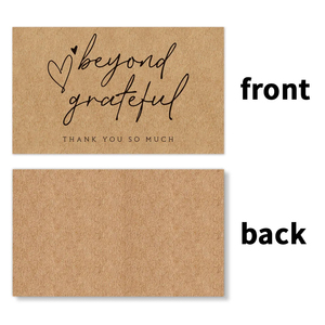 Cartes de remerciement personnalisées en papier kraft avec logo, cartes postales, cartes de vœux, cartes de visite, impression et emballage pour petites entreprises - Product Image 2