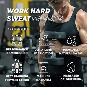 صالة الألعاب الرياضية وممارسة سترة ضغط زيادة العرق تجريب أعلى حرق الدهون العضلات تجريب بناء ملابس الجسم خزان أعلى العرق - Product Image 4