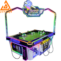 Machine de jeu d'arcade à monnayeur Smash Fun Station pour 6 joueurs, jeu de frappe au marteau Whack-A-Mole avec distribution de tickets