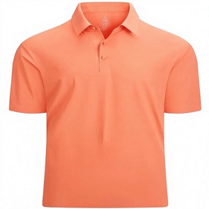 Men's Anti-Wrinkle Print Short Sleeve Oxford for Shirt Regular Fit Casual Wear <b>Orange</b> - Product Image 1