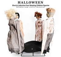 Ornamen Boneka Gantung Halloween yang Berputar dengan Desain Induksi Listrik untuk Tata Letak Tempat Tema Dalam Ruangan