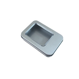 Scatola Quadrata in Latta Argentata all'Ingrosso con Finestra Trasparente in PVC, Contenitore in Metallo Adatto per Gioielli, USB, Giroscopi da Dito, Confezioni - Product Image 6
