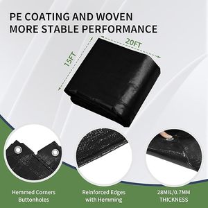 Offres Spéciales 20 Mil Pond Liner 7x10 Ft Pond HDPE Skins Small Fish Rubber Pond Tarp Easy Cutting Underlayment for Fountains - Product Image 3
