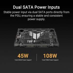 Hub de ventilateurs PWM ARGB TUF Gaming 6 ports avec alimentation SATA pour refroidissement de PC de bureau - Product Image 6