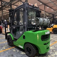 Chariot élévateur contrepoids VSM XF 3,0 tonnes CE Euro 5, haute capacité de levage, fiable, pour quais de chargement et entrepôts.