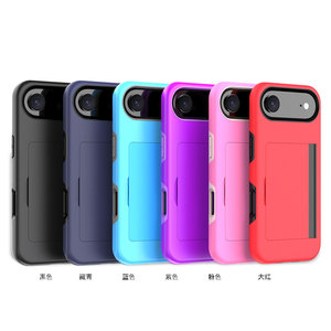 Custodia per telefono 2 in 1 in TPU antiurto rigida con slot scorrevole per schede per <span class=keywords><strong>iPhone</strong></span> 17 Air 16 15 14 Plus 13 <span class=keywords><strong>12</strong></span> 11 Pro Max - Product Image 2