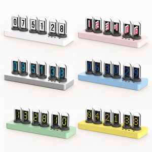Mini LED Multifunction Electronic Desktop Nixie <b>Clock</b> Color <b>Digital</b> Display APP Control Night Light - Product Image 5