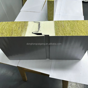 Panneau sandwich en laine de roche de bord d'étanchéité en <span class=keywords><strong>polyuréthane</strong></span> ignifuge de <span class=keywords><strong>80mm</strong></span> avec des <span class=keywords><strong>panneaux</strong></span> composites de toit de mur d'isolation de conception - Product Image 3