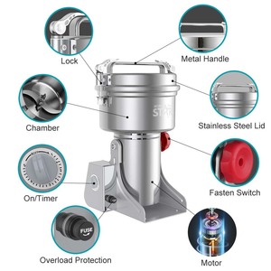 เครื่องบดไฟฟ้าวินนิ่งสตาร์ 1900W สแตนเลสสตีล สำหรับบดกาแฟ เครื่องเทศ และสมุนไพร - Product Image 2