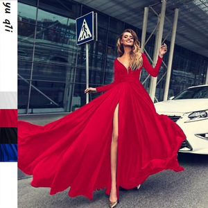 Kadınlar için toptan bayanlar abiye kızlar anne-kızı parti elbiseler dantel-up geri tasarım şapel baskılı tekniği - Product Image 2