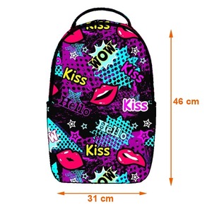 Mochila de poliéster reciclado personalizada <span class=keywords><strong>con</strong></span> estampado de grafiti, <span class=keywords><strong>para</strong></span> deportes, viajes y escuela, <span class=keywords><strong>con</strong></span> bolsillo <span class=keywords><strong>para</strong></span> <span class=keywords><strong>portátil</strong></span>, <span class=keywords><strong>para</strong></span> hombres y mujeres, impresa en 3D. - Product Image 2