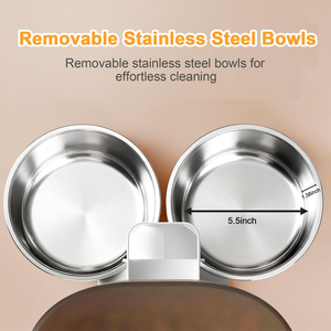 OEM APP Controlled Smart Pet Food & <b>Water</b> Fountain <b>5L</b> Portable Steel & Plastic Feeder for Cat & Dog Redesigned New Design - Product Image 6