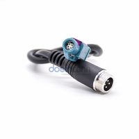 Cable de Aviación Automotriz HSD Código Z de 4 Pines Hembra a GX12 Macho de 30-50 cm, Transmisión de Datos de Alta Velocidad LVDS