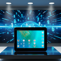 Tablette Android 10,1 pouces à écran tactile pour salle de réunion, montage mural ou sur pied, avec éclairage LED intégré, compatible PoE
