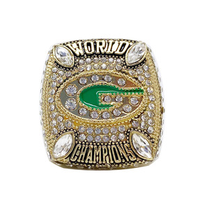 Anillo Conmemorativo <span class=keywords><strong>del</strong></span> Super Bowl 2010 de los Green Bay Packers, Joyería Masculina de Aleación Grabada con el Logotipo de Campeones <span class=keywords><strong>del</strong></span> <span class=keywords><strong>Mundo</strong></span> - Product Image 5