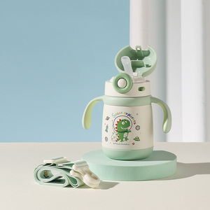 PINKAH Top Vente 300ML Sans BPA Étanche Double Paroi En Acier Inoxydable Isolé Enfants Formation Tasse Poignée Paille 6-12 Heures - Product Image 2