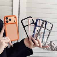 Coques de téléphone transparentes anti-rayures et anti-choc en TPU+PC pour iPhone 18 17 16 15 Pro Max – Coque unie transparente