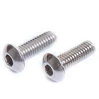 Vis métriques ISO7380 M2 M3 M4 M5 M6 M8 M10 en acier inoxydable et acier, à tête ovale/ronde, à embase hexagonale, Allen