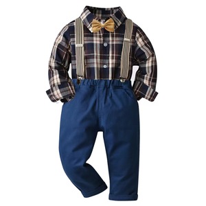 Enfant en bas âge garçons espagnol vêtements ensemble enfants à manches courtes chemise jarretelle Shorts tenues d'été bébé garçons vêtements ensembles - Product Image 6
