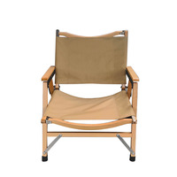 Haute qualité en plein air Patio Camping plage pique-nique pliant pique-nique chaise Camping en bois toile Kermit chaise