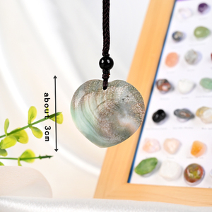 สร้อยคอคริสตัลรูปหัวใจจากหินธรรมชาติสำหรับขายส่ง เครื่องประดับคริสตัลรูปเปลือกหอยเพื่อเสน่ห์ที่ทันสมัย - Product Image 2