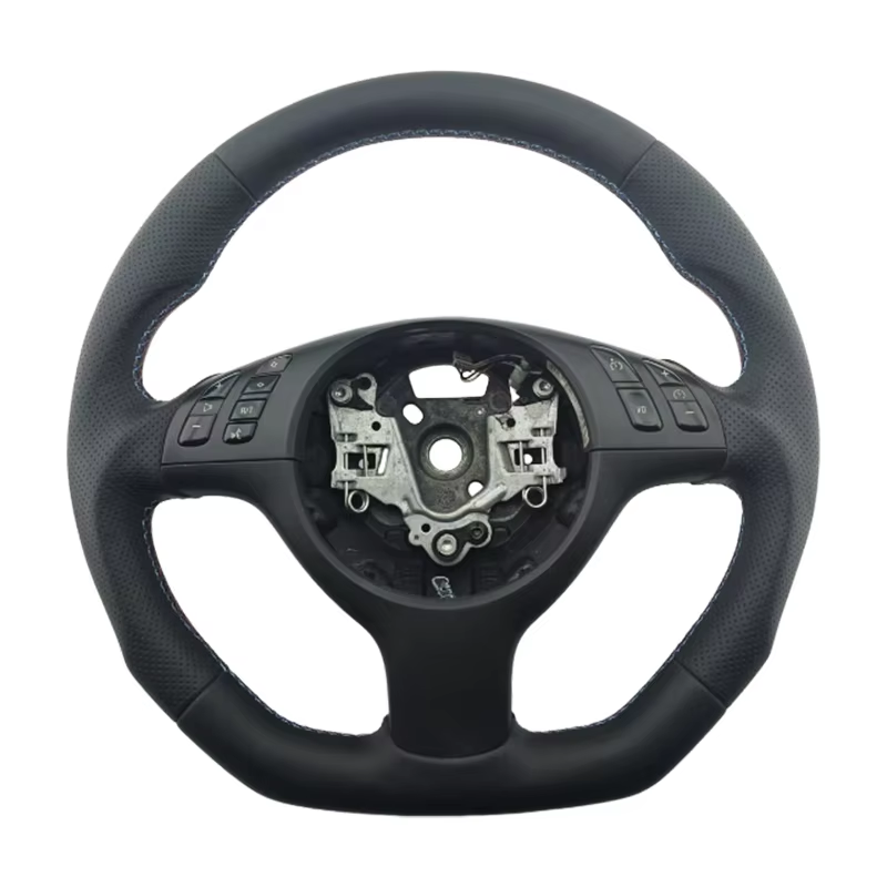 With button frame+Leather+ M Stitching