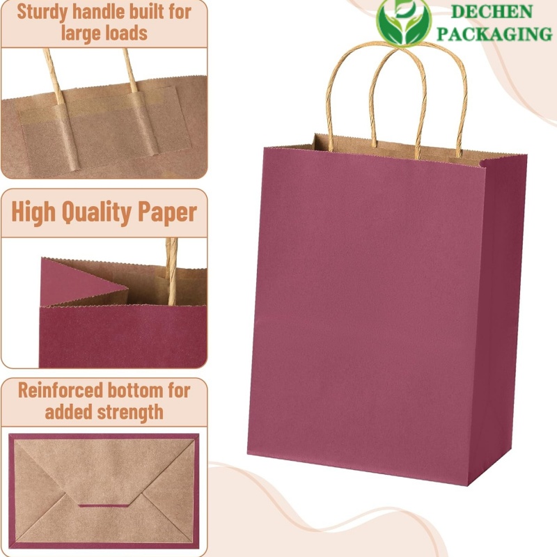 Sacs en papier de vente au détail avec poignées pour magasin