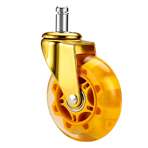 Roulettes pivotantes universelles en laiton <span class=keywords><strong>de</strong></span> 3 pouces avec roue en polyuréthane pour canapé et <span class=keywords><strong>chaise</strong></span> <span class=keywords><strong>de</strong></span> <span class=keywords><strong>bureau</strong></span> - Product Image 1