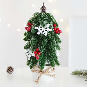 WFR513 Décoration de Noël <span class=keywords><strong>Sapin</strong></span> noble artificiel Plante en <span class=keywords><strong>pot</strong></span> de table-<span class=keywords><strong>Mini</strong></span> arbre de Noël pour la maison et la décoration de fête - Product Image 3