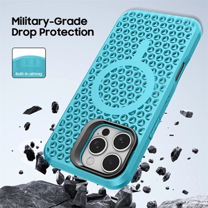 Coque de téléphone antichoc en TPU et PC, design armure, magnétique, avec trou pour la caméra, pour <span class=keywords><strong>iPhone</strong></span> 16 <span class=keywords><strong>Pro</strong></span> Max – Nouvelle collection de luxe en gros - Product Image 2