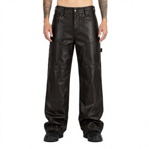 Pantalon large en cuir véritable pour homme – Respirant, confortable, coupe décontractée – Prix de gros - Product Image 1