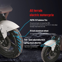 Prix usine 60/72 volts 45 Km/h moto électrique 1200w