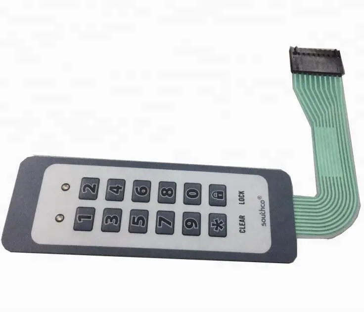 Interrupteur à membrane étanche à clavier à membrane tactile à bouton poussoir personnalisé