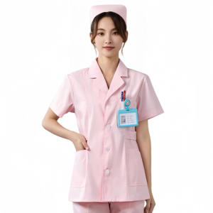 Uniformes d'infirmière blancs givrés pour femmes pour les hôpitaux, les salons de beauté, tissu respirant, logo personnalisé, service OEM, tailles S-3XL - Product Image 5