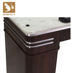 Table de <span class=keywords><strong>manucure</strong></span> vintage marron avec tiroirs pour utilisation en magasin d'ongles - Product Image 5