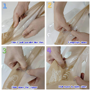ถุงใส่อาหารแบบใส HDPE รีไซเคิลได้ พิมพ์ลายตามสั่ง พร้อมหูหิ้วแบบแปะ สำหรับขนมปังเบเกอรี่สด - Product Image 4