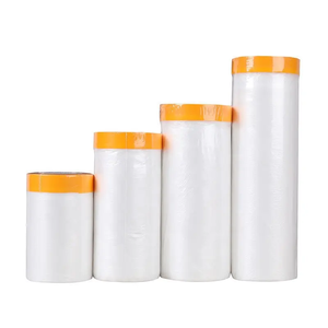 Pre-Taped Masking Packing Wrap Packaging Protective Rewinder PE Paint Protection Pallet Wrapping Machine Stretch Plastic Film