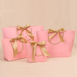 Custom Wedding Gift Shopping Bag Logo Party Jewelry Cosmetic White Green Ribbon Art Paper Bag