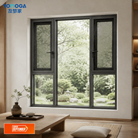 Ventana Abatible para Dormitorio con Marco de Aluminio, con Opciones de Tamaño y Color a Medida