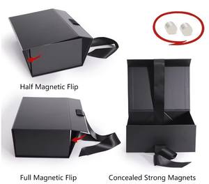 กล่องของขวัญน้ำหอมแบบพับได้ ปิดด้วยแม่เหล็ก หรูหรา ผลิตตามสั่ง บรรจุภัณฑ์เครื่องสำอางแบบแข็งทำจากกระดาษแข็ง พร้อมแผ่นซาตินด้านใน - Product Image 6