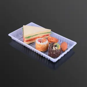 Op Maat Gemaakte Food Grade Food Verpakking Pp Lade Wegwerp Plastic Lade Box Container Voor Bevroren Voedsel Verpakking