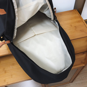 Schoolbag <strong>Backpack</strong> 2025 New Korean Fashion <strong>Simple</strong> Harajuku Waterproof Nylon Unisex Air Cushion Belt Zipper Large Capacity Bag - Product Image 4
