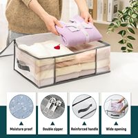 Sacs de rangement pliables personnalisés en non-tissé de grande taille, de haute qualité, confortables, pour couettes, couvertures et vêtements, pour armoire