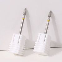Accessoire de polissage pour nail art, fraise diamantée en forme de balle pour prétraitement et retrait de vernis à ongles, pour cuticules